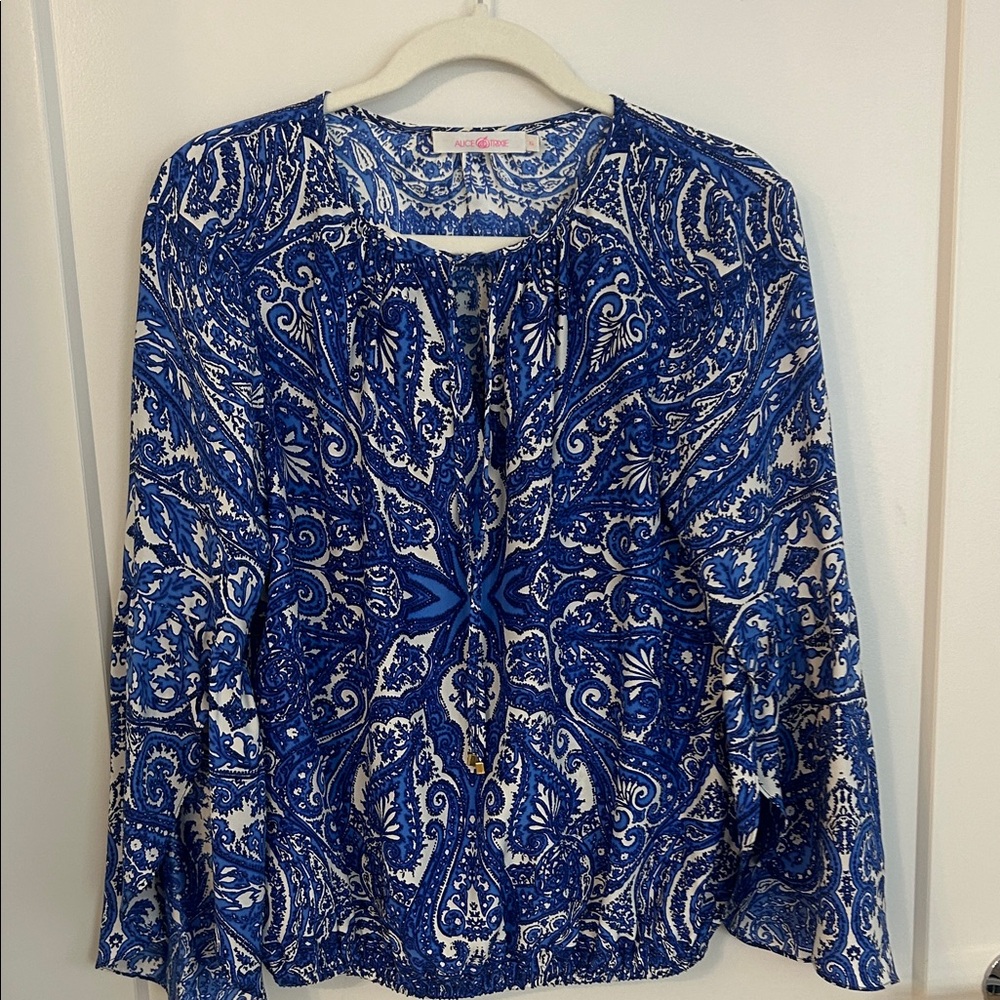 Alice & Trixie Royal Blue Paisley Blouse